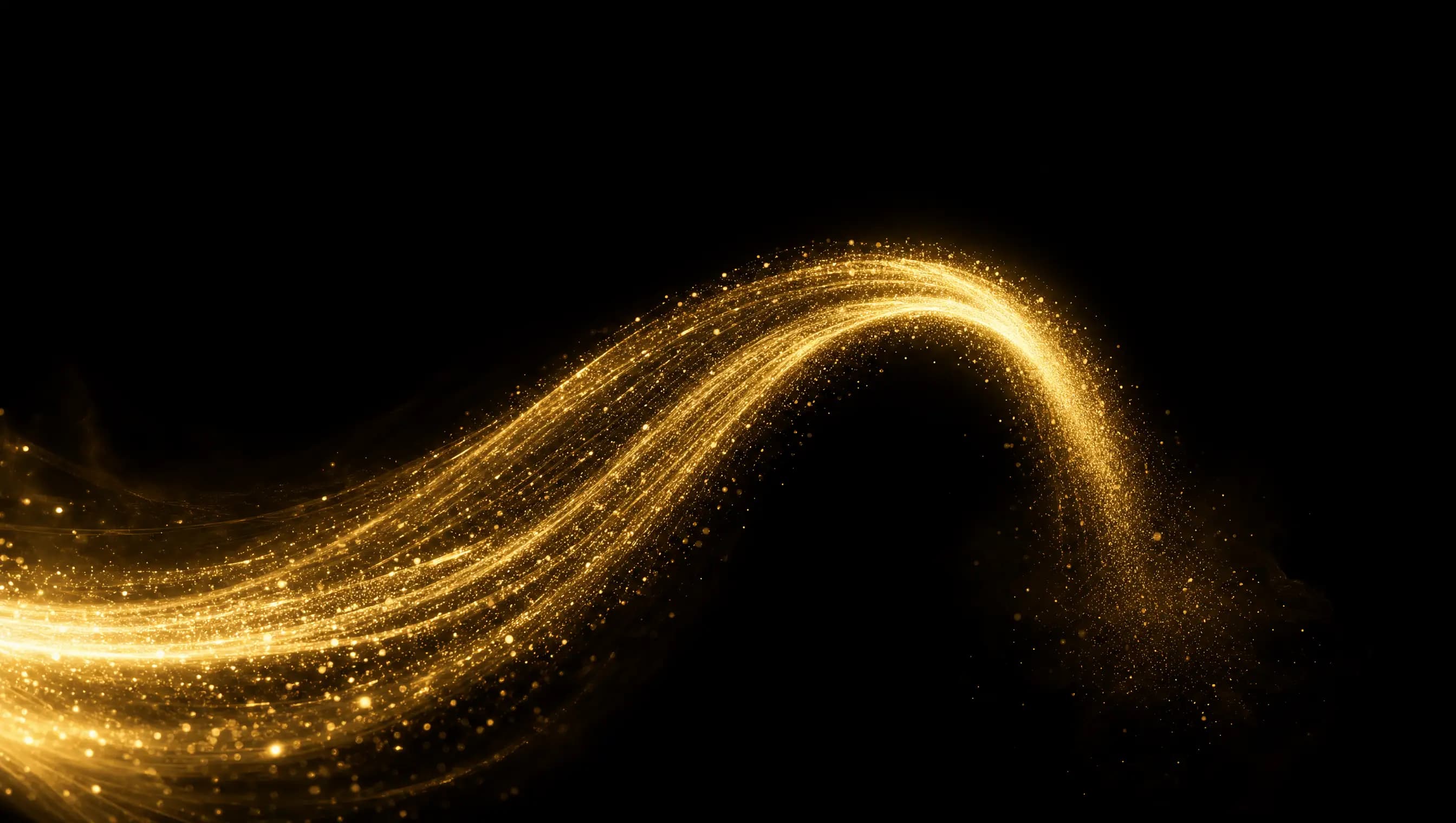 A stream of golden light